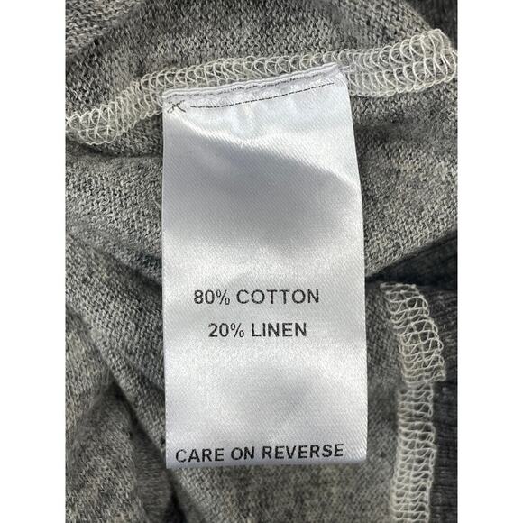 Billy Reid Contrast Stitch Sweater Hoodie Pullover Shirt Grey Large Linen Blend - Picture 15 of 16